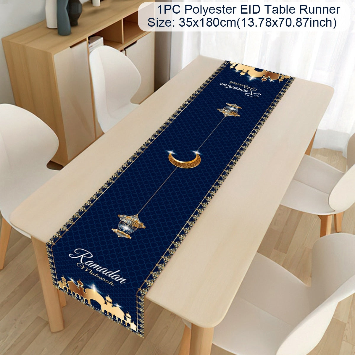 SPECIFICATIONSis_customized: NoOrigin: Mainland ChinaOccasion: Eid al-FitrMaterial: non-woven fabricsElectronic: NOCN: ZhejiangBrand Name: staraiseHome Tablecloth Ramadan Kareem Islamic Muslim Party Eid Al Adha Gifts 2023