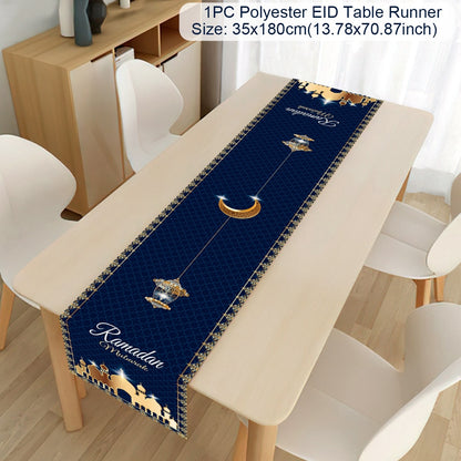 SPECIFICATIONSis_customized: NoOrigin: Mainland ChinaOccasion: Eid al-FitrMaterial: non-woven fabricsElectronic: NOCN: ZhejiangBrand Name: staraiseHome Tablecloth Ramadan Kareem Islamic Muslim Party Eid Al Adha Gifts 2023