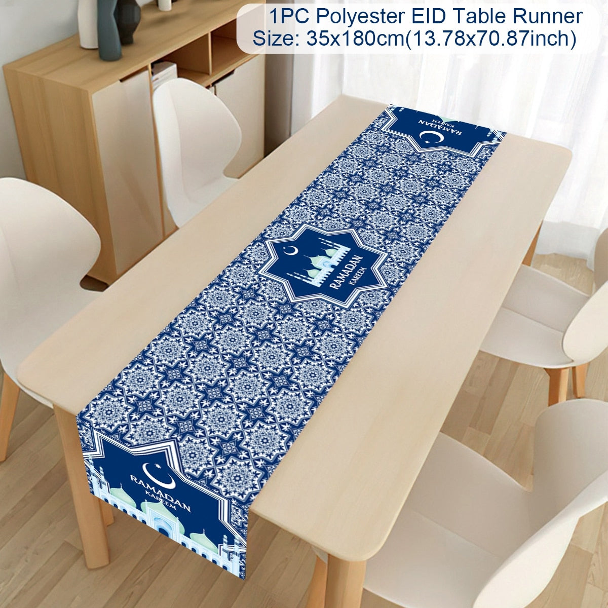 SPECIFICATIONSis_customized: NoOrigin: Mainland ChinaOccasion: Eid al-FitrMaterial: non-woven fabricsElectronic: NOCN: ZhejiangBrand Name: staraiseHome Tablecloth Ramadan Kareem Islamic Muslim Party Eid Al Adha Gifts 2023