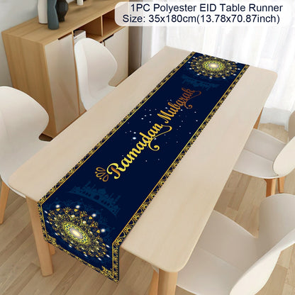 SPECIFICATIONSis_customized: NoOrigin: Mainland ChinaOccasion: Eid al-FitrMaterial: non-woven fabricsElectronic: NOCN: ZhejiangBrand Name: staraiseHome Tablecloth Ramadan Kareem Islamic Muslim Party Eid Al Adha Gifts 2023