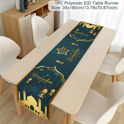 SPECIFICATIONSis_customized: NoOrigin: Mainland ChinaOccasion: Eid al-FitrMaterial: non-woven fabricsElectronic: NOCN: ZhejiangBrand Name: staraiseHome Tablecloth Ramadan Kareem Islamic Muslim Party Eid Al Adha Gifts 2023