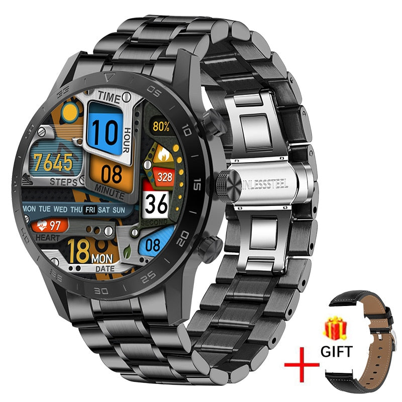 SPECIFICATIONSwatch for women: fitness trackerstopwatch: Step countdistance: sleep monitoringanswer the phone: Call watchesWeather display: Music watchWaterproof Gra2023 Smartwatch Man AMOLED Full Touch Screen Bluetooth Dial Contacts Sync Heart Rate Healthy Sport Watches Man Smart Watch Men