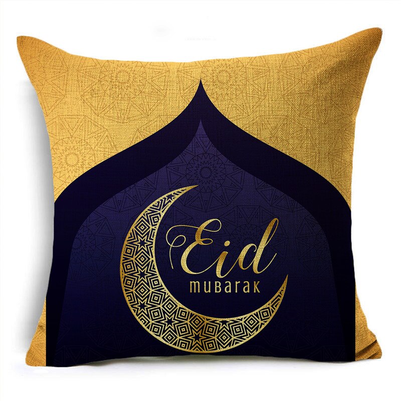 SPECIFICATIONSis_customized: YesUse: SeatUse: carUse: ChairUse: DecorativeTechnics: HANDMADEStyle: PlainShape: SquareSet Type: NOPattern Type: PrintPattern: PRINTEDOOMIO Ramadan Decoration Pillowcase EID Mubarak Decor