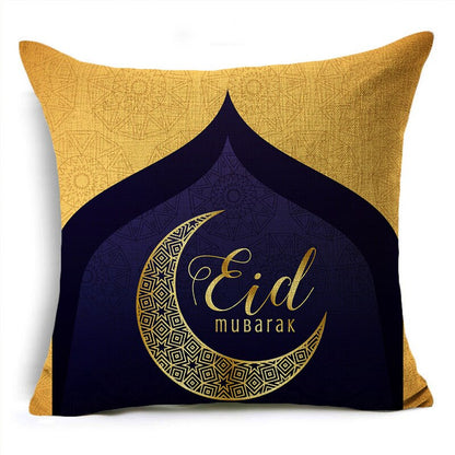 SPECIFICATIONSis_customized: YesUse: SeatUse: carUse: ChairUse: DecorativeTechnics: HANDMADEStyle: PlainShape: SquareSet Type: NOPattern Type: PrintPattern: PRINTEDOOMIO Ramadan Decoration Pillowcase EID Mubarak Decor