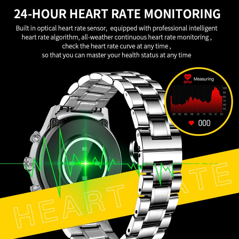 SPECIFICATIONSwatch for women: fitness trackerstopwatch: Step countdistance: sleep monitoringanswer the phone: Call watchesWeather display: Music watchWaterproof Gra2023 Smartwatch Man AMOLED Full Touch Screen Bluetooth Dial Contacts Sync Heart Rate Healthy Sport Watches Man Smart Watch Men