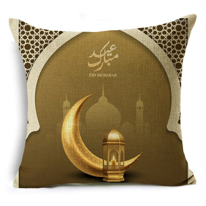 SPECIFICATIONSis_customized: YesUse: SeatUse: carUse: ChairUse: DecorativeTechnics: HANDMADEStyle: PlainShape: SquareSet Type: NOPattern Type: PrintPattern: PRINTEDOOMIO Ramadan Decoration Pillowcase EID Mubarak Decor