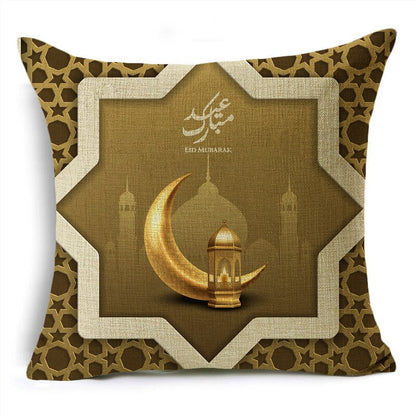 SPECIFICATIONSis_customized: YesUse: SeatUse: carUse: ChairUse: DecorativeTechnics: HANDMADEStyle: PlainShape: SquareSet Type: NOPattern Type: PrintPattern: PRINTEDOOMIO Ramadan Decoration Pillowcase EID Mubarak Decor