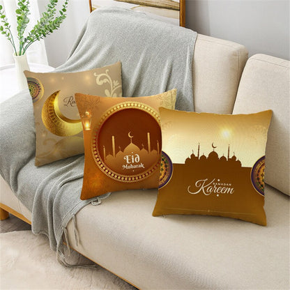 SPECIFICATIONSis_customized: YesUse: SeatUse: carUse: ChairUse: DecorativeTechnics: HANDMADEStyle: PlainShape: SquareSet Type: NOPattern Type: PrintPattern: PRINTEDOOMIO Ramadan Decoration Pillowcase EID Mubarak Decor