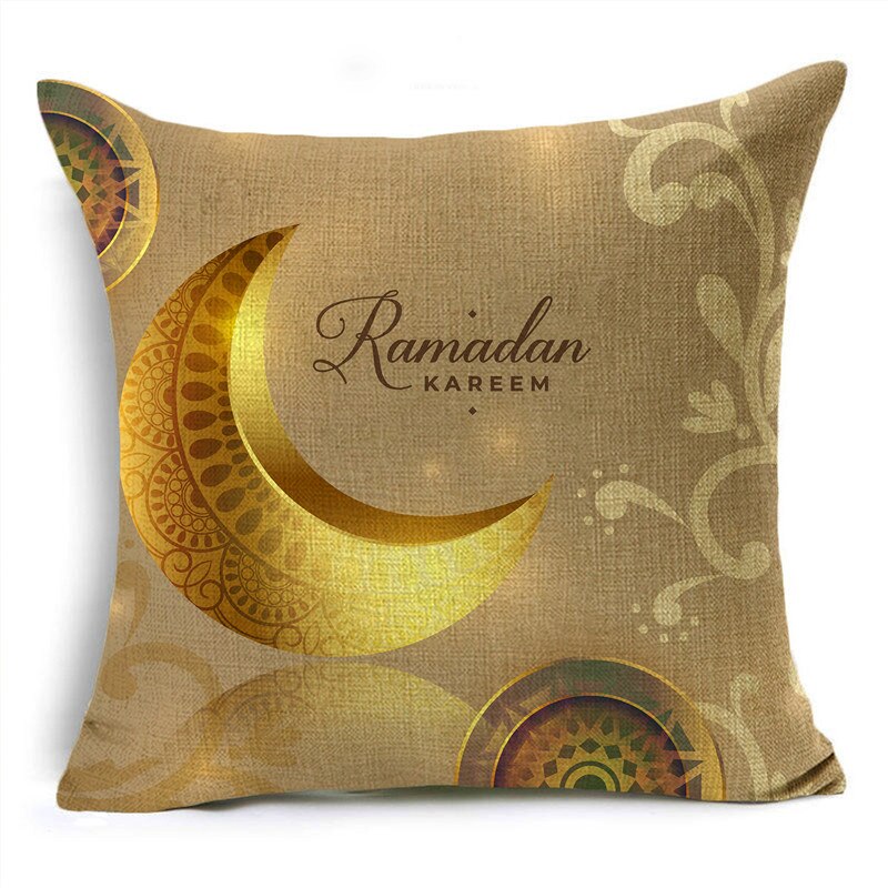 SPECIFICATIONSis_customized: YesUse: SeatUse: carUse: ChairUse: DecorativeTechnics: HANDMADEStyle: PlainShape: SquareSet Type: NOPattern Type: PrintPattern: PRINTEDOOMIO Ramadan Decoration Pillowcase EID Mubarak Decor