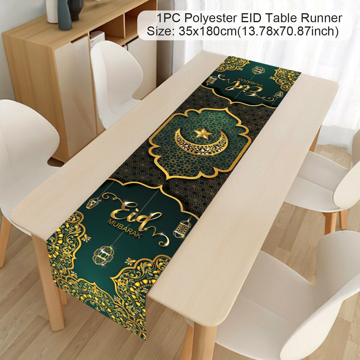 SPECIFICATIONSis_customized: NoOrigin: Mainland ChinaOccasion: Eid al-FitrMaterial: non-woven fabricsElectronic: NOCN: ZhejiangBrand Name: staraiseHome Tablecloth Ramadan Kareem Islamic Muslim Party Eid Al Adha Gifts 2023