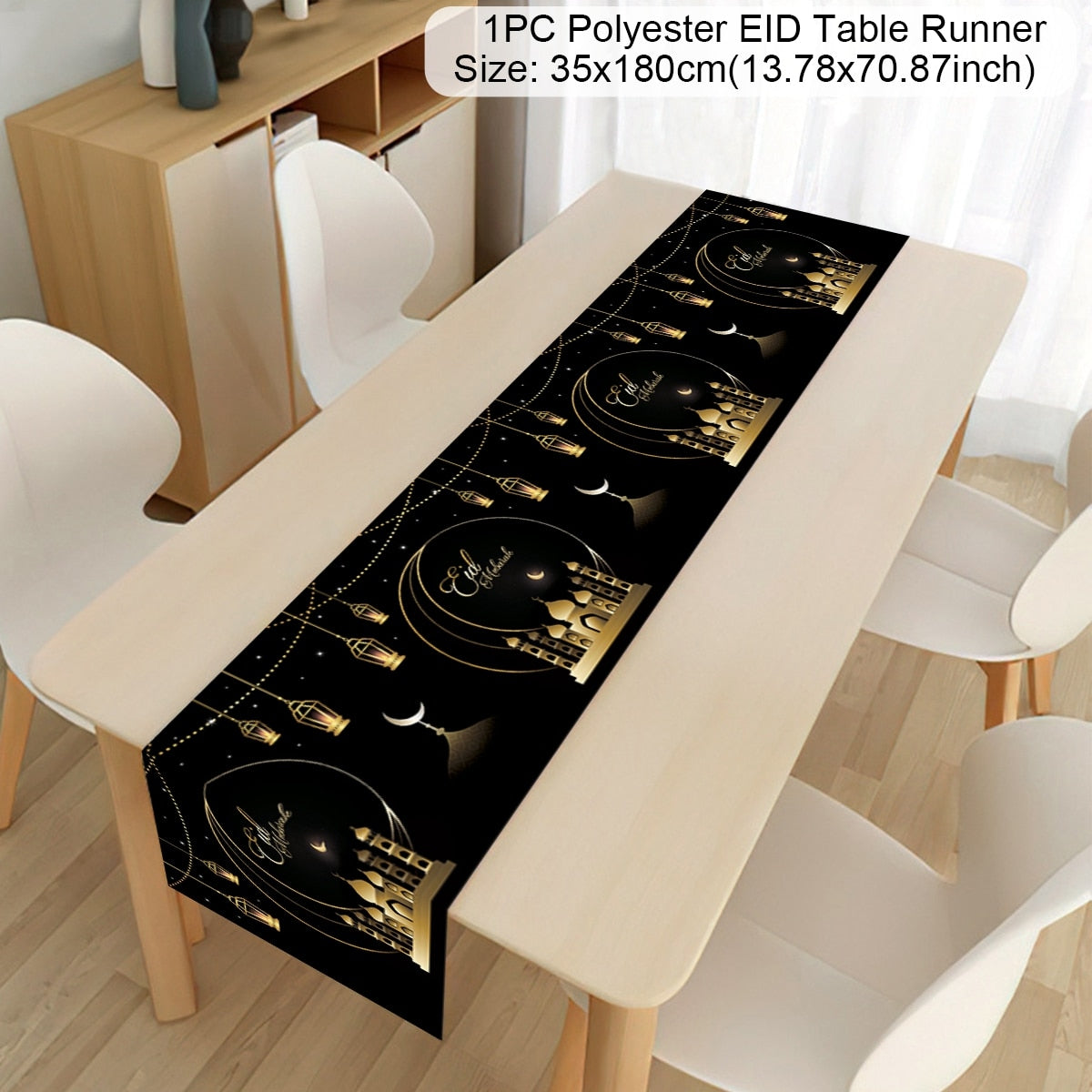 SPECIFICATIONSis_customized: NoOrigin: Mainland ChinaOccasion: Eid al-FitrMaterial: non-woven fabricsElectronic: NOCN: ZhejiangBrand Name: staraiseHome Tablecloth Ramadan Kareem Islamic Muslim Party Eid Al Adha Gifts 2023