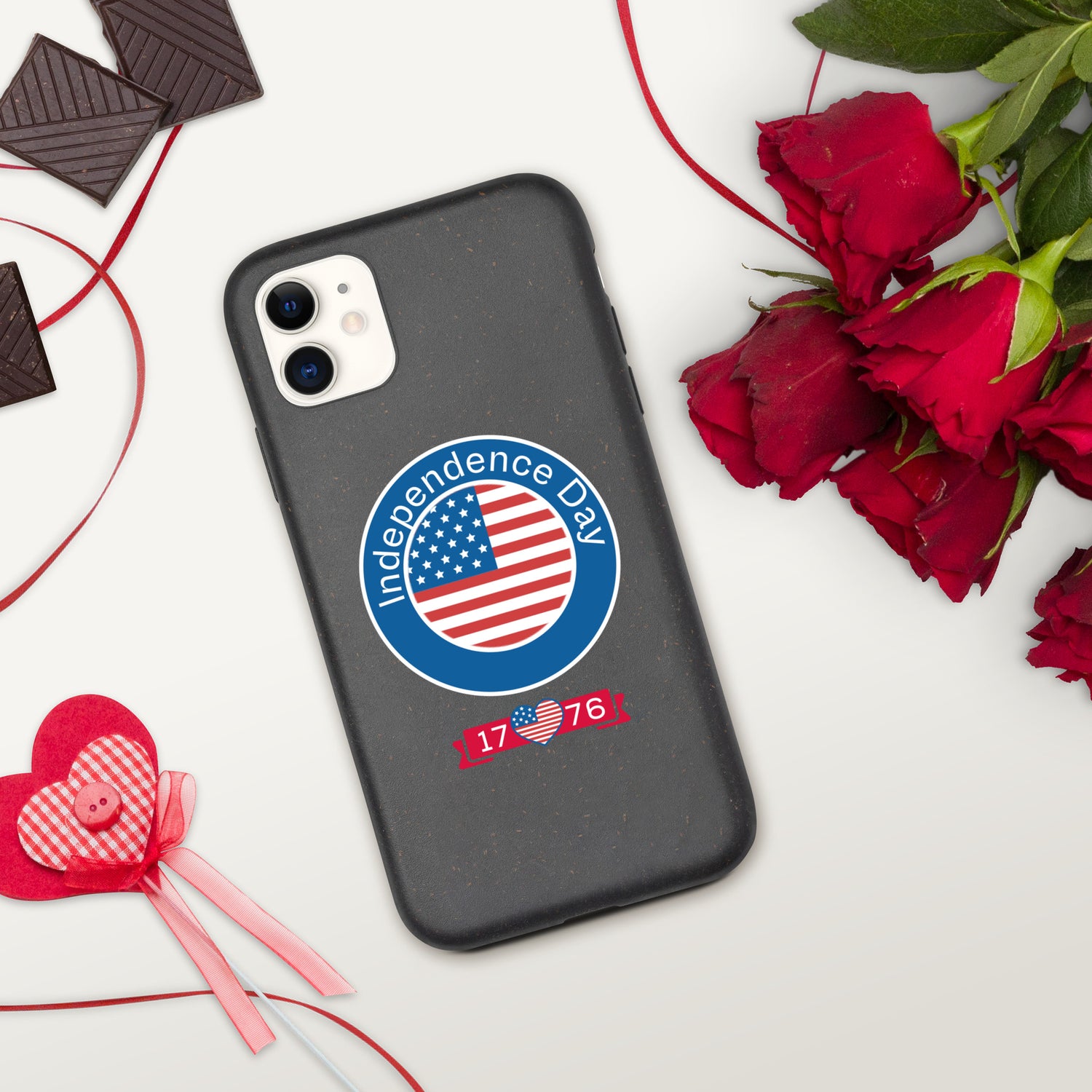 Bye-bye to scratches and bumps! The Speckled Case for iPhone® will guard your phone against falls and mishaps. Get it today and protect your phone in style

• ComponIndependence day USA Speckled Case