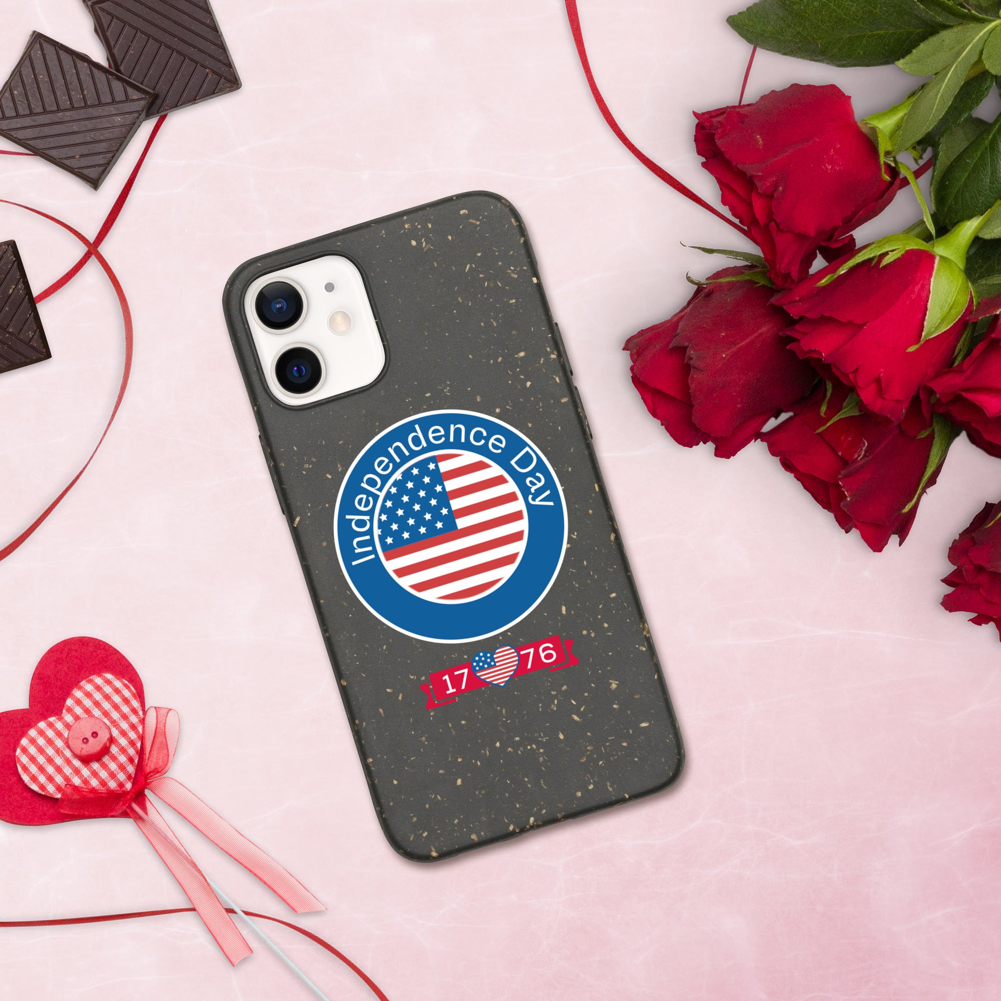 Bye-bye to scratches and bumps! The Speckled Case for iPhone® will guard your phone against falls and mishaps. Get it today and protect your phone in style

• ComponIndependence day USA Speckled Case